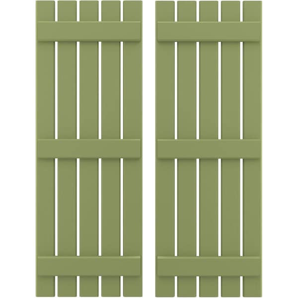 Ekena Millwork Americraft 5-Board, 3 Batten Exterior Real Wood Spaced Board-n-Batten Shutters, ARW401SB519X60MGH, PR ARW401SB519X60MGH - main